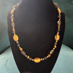 Tigers eye beaded necklace